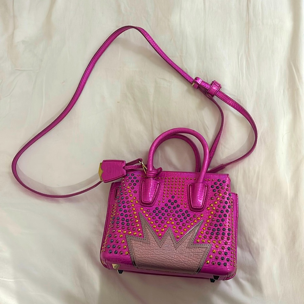 MCM Milla Cyber Studs Tote Bag for Women in Pink exclusive edition